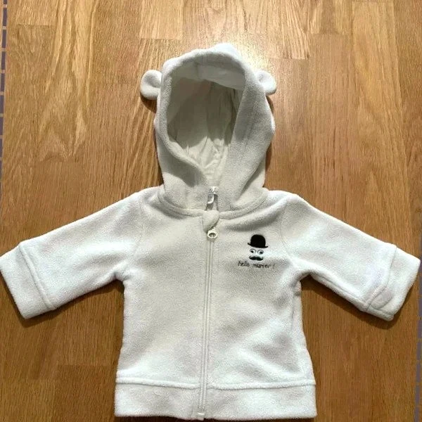 Manteau blanc chaud mixte – Kiabi – 1 mois – Très bon état